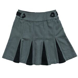 VTG Y2k Plaid Mini Skirt Pleated Britney Spears School Girl Academia Knee Length
